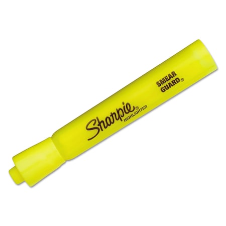 Sharpie Tank Style Highlighters, Chisel Tip, Fluorescent Yellow, PK4 25164PP
